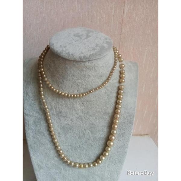 collier ancien perle longueur 35 cm ferm