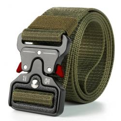 Ceinture tactique verte/rouge en nylon - LIRAISON GRATUITE