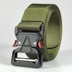 Ceinture tactique ajustable verte militaire - LIRAISON GRATUITE