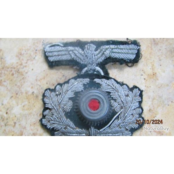 insignes canetille officier Allemand WH Wehrmacht WW2 seconde guerre schirmmtze heer Allemagne