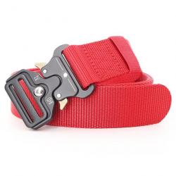 Ceinture tactique ajustable rouge - LIRAISON GRATUITE