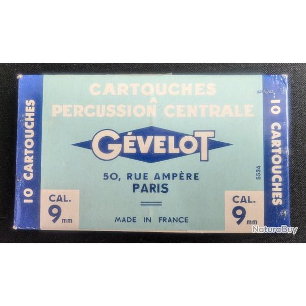 9 mm percussion centrale GEVELOT poudre noire Plomb N 7 - boite de 10