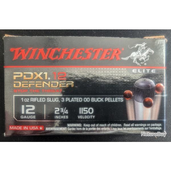 1 boite de 10 cartouches calibre 12/76 (12 MAGNUM) - WINCHESTER "PDX1" DEFENDER