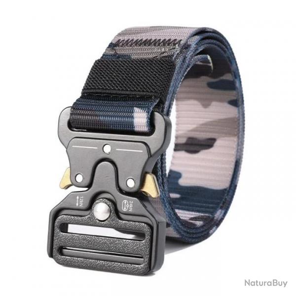 Ceinture tactique ajustable bleue camo - LIRAISON GRATUITE