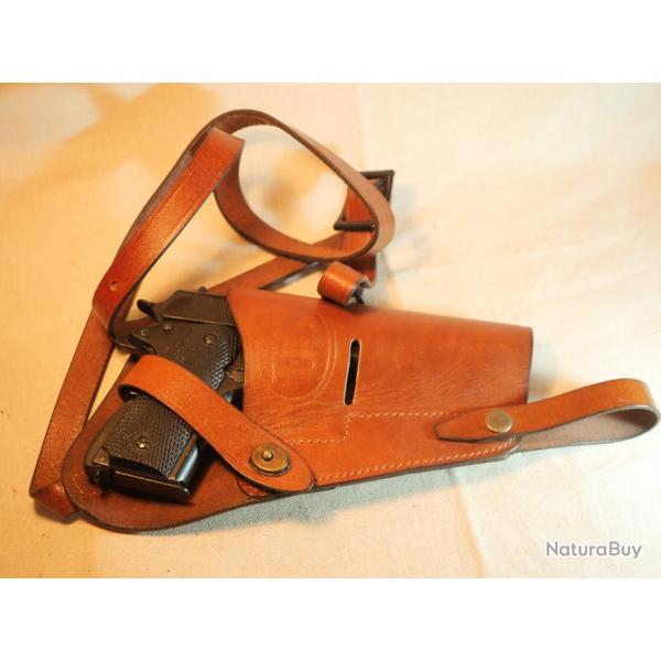 Belle reproduction qualit Holster US ARMY Colt 45 rglementaire poitrine cuir WWII EBR24CLT003