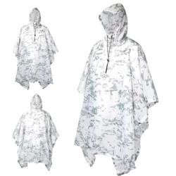 Poncho de Pluie Plein Air Respirant Vêtements de Pluie Imperméables Activités Extérieur Snow Camo