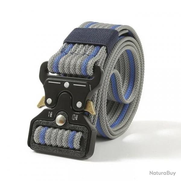 Ceinture tactique ajustable grise / bleue - LIRAISON GRATUITE