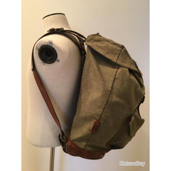 Sac  dos toile et cuir Arme Suisse annes 50