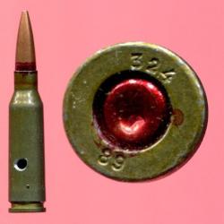 5.45 x 39  AK74 - Roumanie 1989 - 32494 - étui acier laqué - balle cuivre pointue