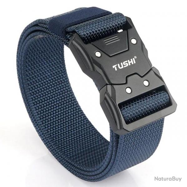 Ceinture TUSHI tactique nylon renforc bleue ref.1