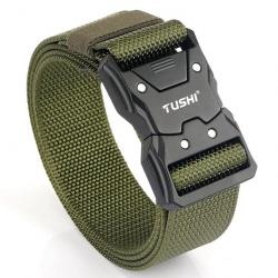 Ceinture TUSHI tactique nylon renforcé verte ref.1