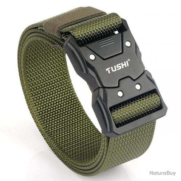 Ceinture TUSHI tactique nylon renforc verte ref.1