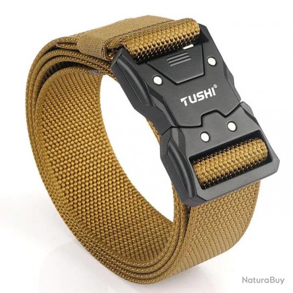 Ceinture TUSHI tactique nylon renforc kaki ref.1