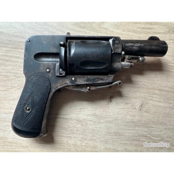 Revolver type bulldog velodog fabrication Belge hammerless a scurit levier calibre 8 mm lebel -