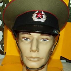 CASQUETTE MILITAIRE DE L'ARMEE RUSSE DE 1989, FABRICANTION RUSSE , TAILLE 57 , BON ETAT VOIR PHOTO .