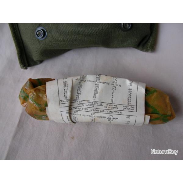 WW2 US POCHETTE EN TOILE ET ALIDADE DE VISE AMRICAINE MILITAIRE NEUVE DE STOCK AVEC NOTICE DE 1944