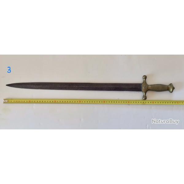 FRANCE XIX sicle - RARE GLAIVE DE TROUPES DE MARINE type 1830.#3