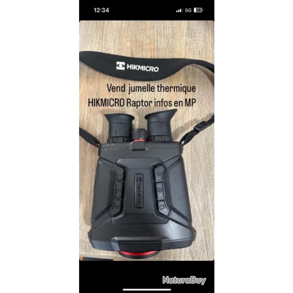 Vend jumelle thermique HIKMICRO Raptor RQ50LN avec a mallette et 6 piles rechargeable.