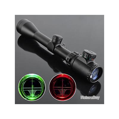 Lunette de tir tactique 3-9x40 à réticules lumineux et rail monobloc - Lunettes de tir et tactique (12359243