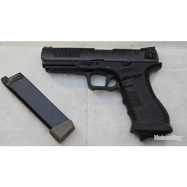 PISTOLET TYPE GLOCK SEMI ET FULL AUTO SHARK CO2- GAZ