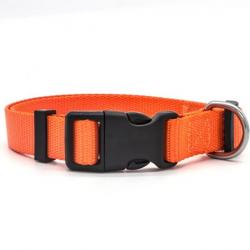 Collier pour chien réglable en nylon - orange