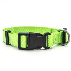 Collier pour chien réglable en nylon - vert