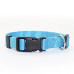 Collier pour chien réglable en nylon - bleu ciel