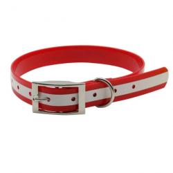 Collier rouge réfléchissant 39-59cm - LIVRAISON GRATUITE