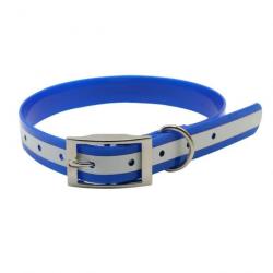 Collier bleu réfléchissant 26-38cm - LIVRAISON GRATUITE