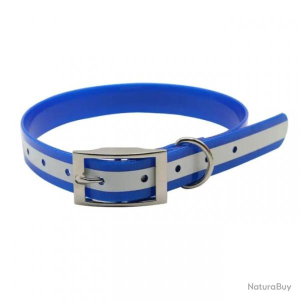 Collier bleu rflchissant 26-38cm - LIVRAISON GRATUITE