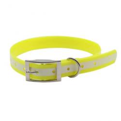 Collier jaune réfléchissant 26-38cm - LIVRAISON GRATUITE