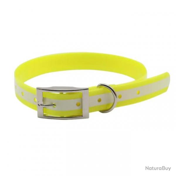 Collier jaune rflchissant 26-38cm - LIVRAISON GRATUITE