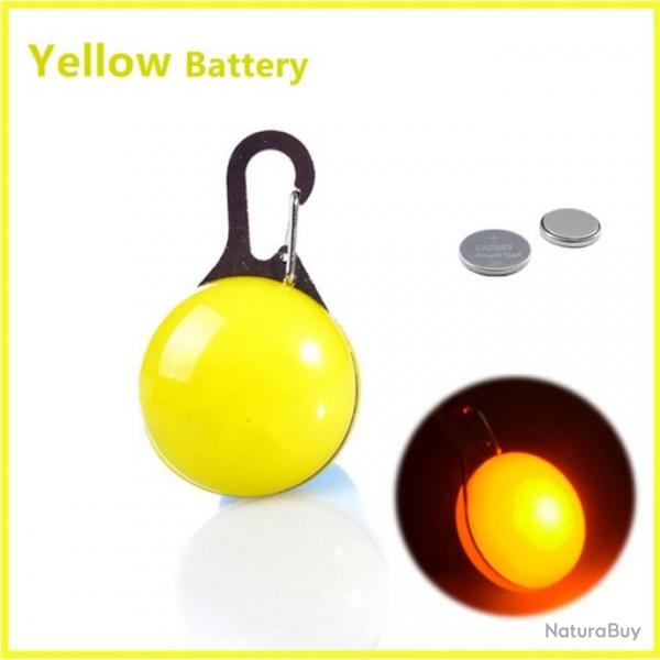 Pendentif LED jaune pour chien - LIVRAISON GRATUITE