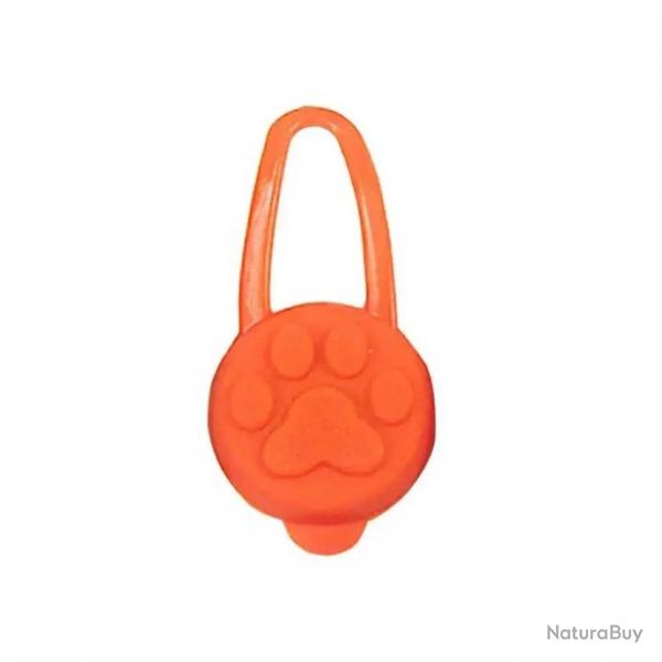 Pendentif  LED orange pour collier de chien