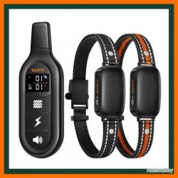 2x COLLIERS DRESSAGE CHIEN TOUTES TAILLES - ÉTANCHE - 3 MODES - 30J AUTONOMIE LIVRAISON GRATUITE