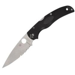 SPY-C244PSBK Couteau pliant mixte Spyderco Native Chief manche FRN