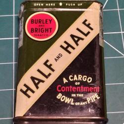 BOITE DE TABAC VIDE HALF AND HALF , WW2 39/45