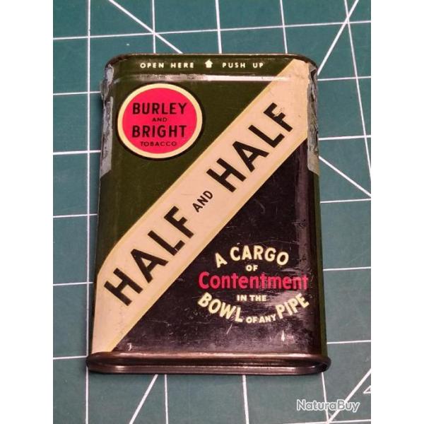 BOITE DE TABAC VIDE HALF AND HALF , WW2 39/45