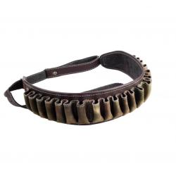 Cartouchière 20 munitions Januel en cuir de buffle camo top qualité LIV GRATIS