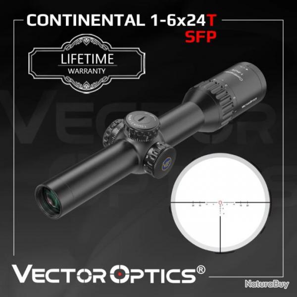 Vector Optics Continental 1-6X24T SFP SCOC-23T Paiement en 3 ou 4 fois -