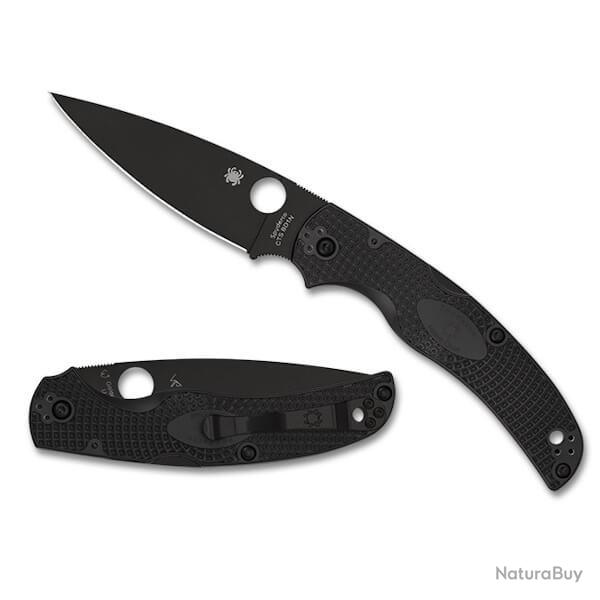 SPY-C244PBBK Couteau pliant Spyderco Native Chief manche FRN