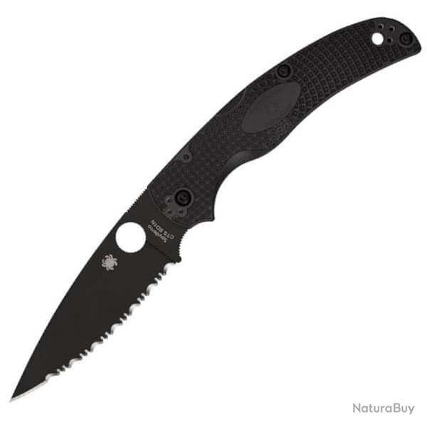 SPY-C244SBBK Couteau pliant dent Spyderco Native Chief manche FRN