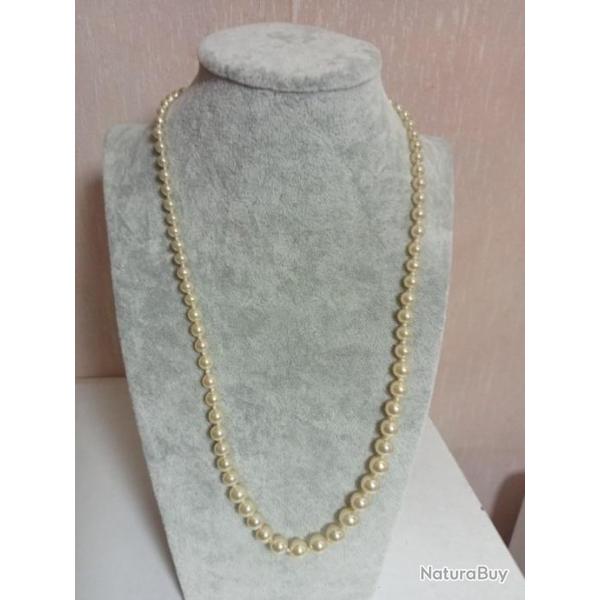 collier ancien perle longueur 26 cm ferm