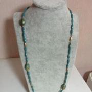 Collier Ancien Multicolore Avec Pendentif - Longueur 19 Cm Fermé, Occasion