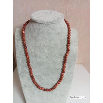 Collier Ancien Avec Pierres Rouges Type Rubis - Longueur 29 Cm Fermé, Occasion, Multicolore