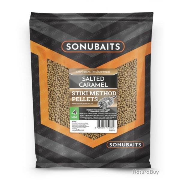 SONUBAITS STIKI METHOD PELLETS 4MM SALTED CARAMEL 650GR SONUBAITS