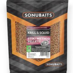 SONUBAITS STIKI METHOD PELLETS 4MM KRILL & SQUID 650GR SONUBAITS