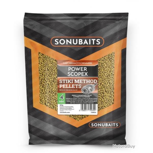 SONUBAITS STIKI METHOD PELLETS 4MM POWER SCOPEX 650GR SONUBAITS