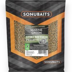 SONUBAITS STIKI METHOD PELLETS 4MM MARINE GREEN 650GR SONUBAITS