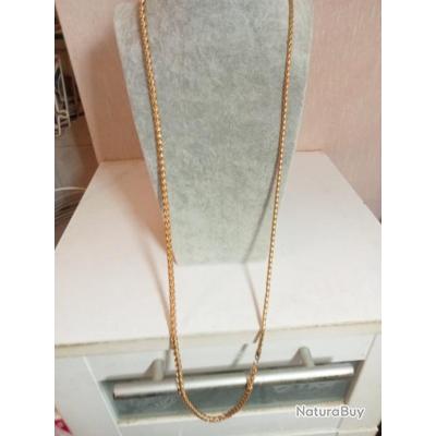 Collier Ancien Pendentif Doré – Longueur 21 Cm (fermé) – Bijou Vintage